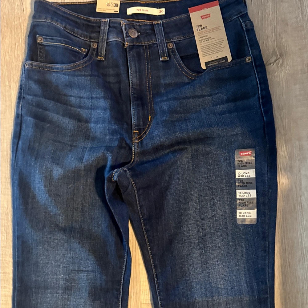 Levi's Indigo Straight-Leg Jeans 726 flare size 30 x 32 - Picture 9 of 10